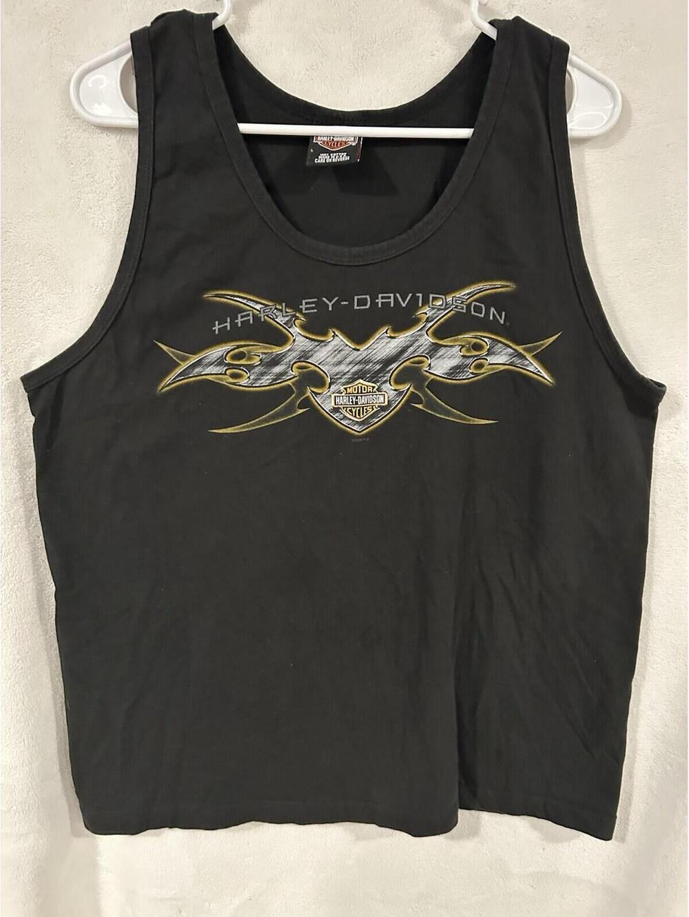 Authentic Harley Davidson Motor Clothes L Tank Top Mens Oxford AL Summer VTG